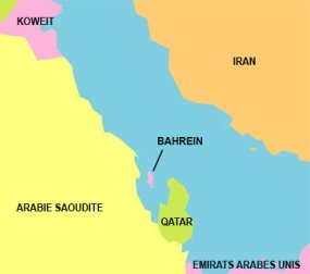 Mapa do Bahrein